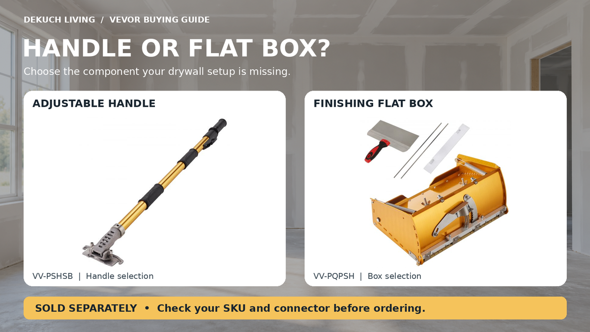 VEVOR adjustable drywall handle vs finishing flat box: sold separately