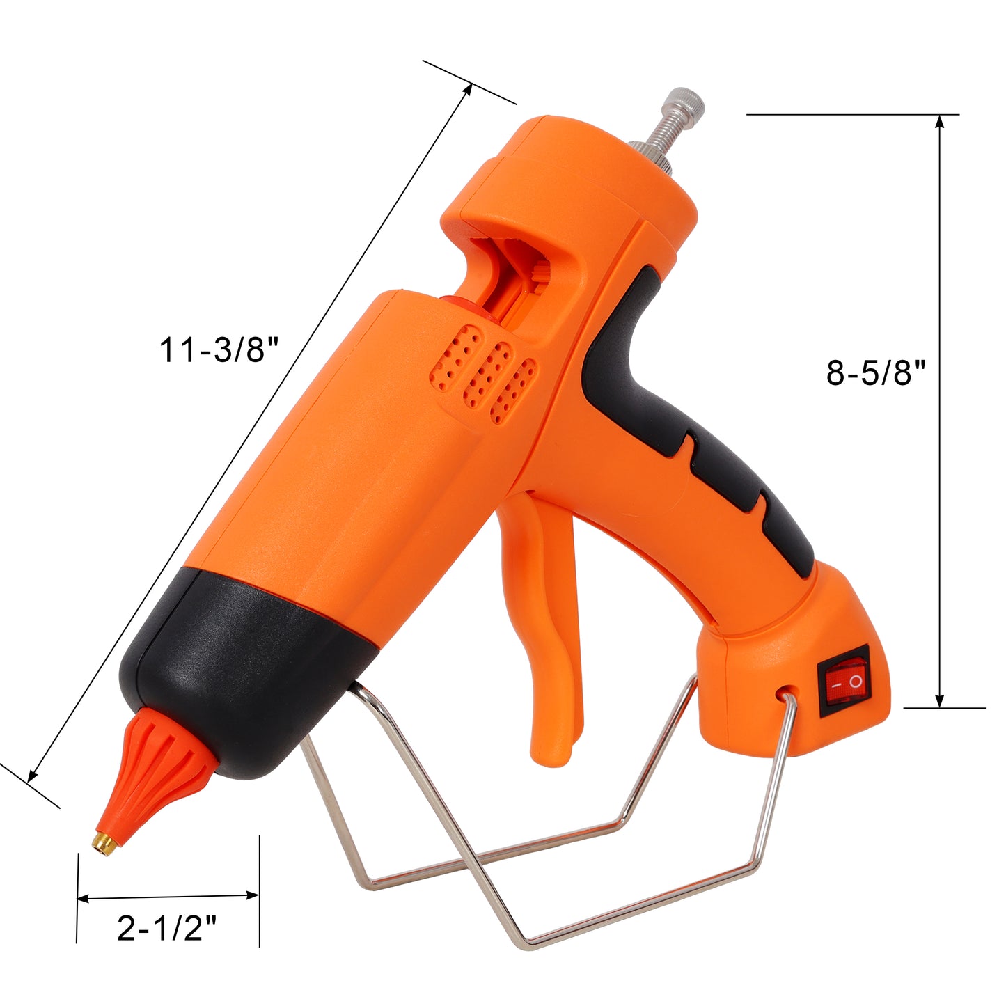 350W Hot Glue Gun, Professional Glue Gun with 4 Replacement Nozzles, DIY Craft Repair Thermo Tool with 24Pcs Highly Viscous Glue Sticks image 12