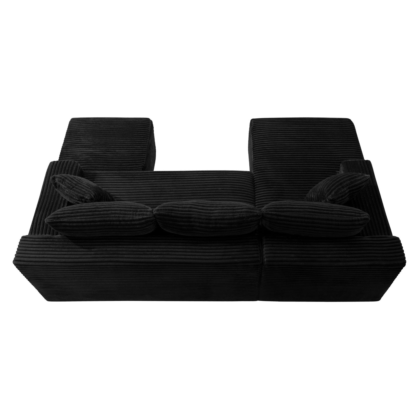 106.3" U-Shaped Cloud Sectional Sofa with Deep Seat,No Assembly Required,Modular Couches Sleeper for Living Room,Bedroom,Apartment image 12