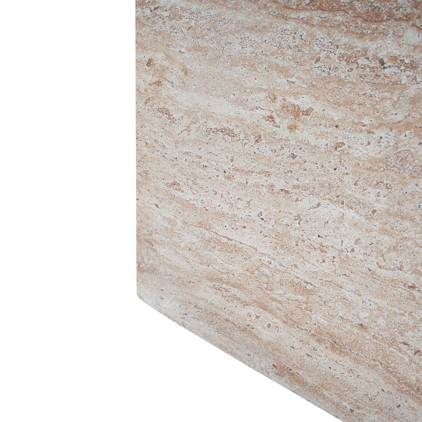 Outdoor/Indoor Square Travertine Lightweight Concrete Side Table image 12