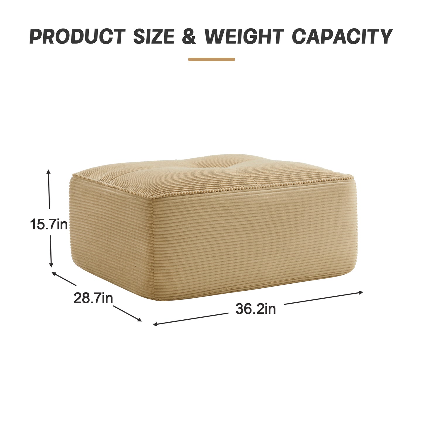 Ottoman Corduroy -Camel image 6