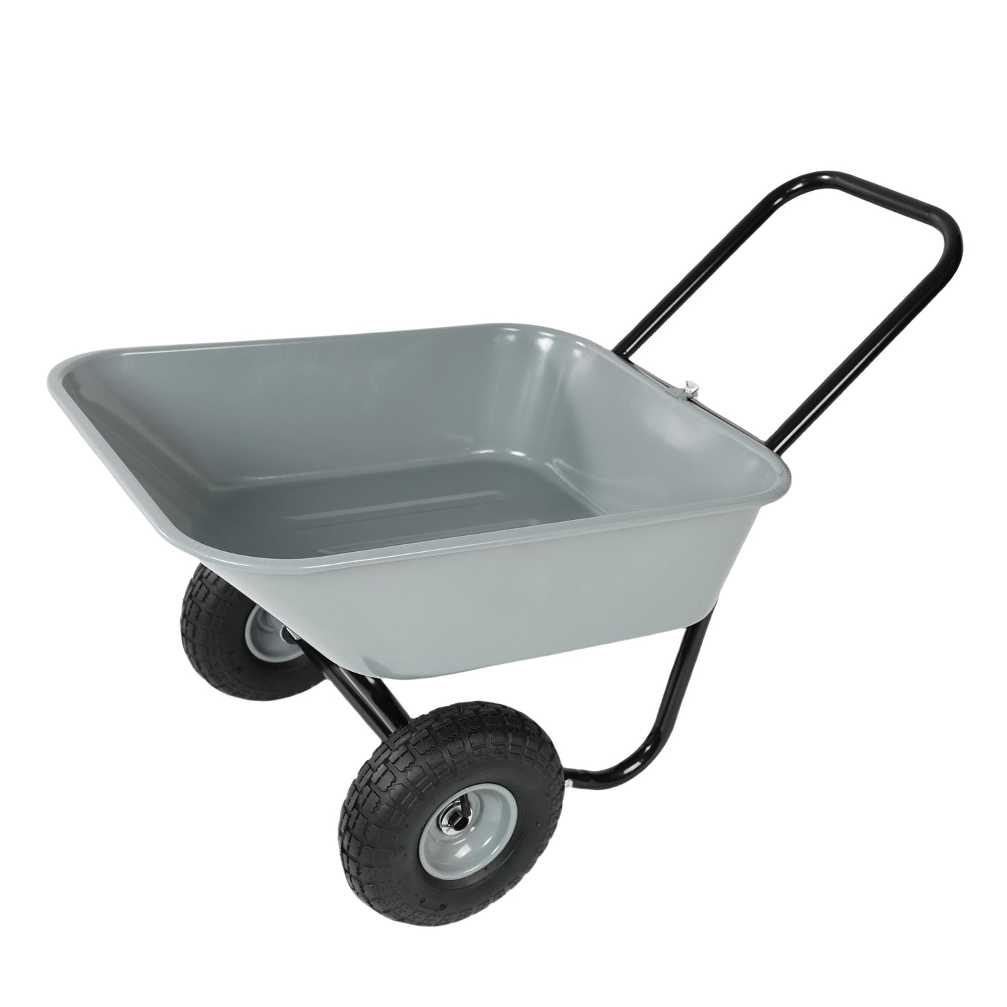 Two-wheeled cart, garden cart, 10-inch pneumatic wheels(gray) image 12