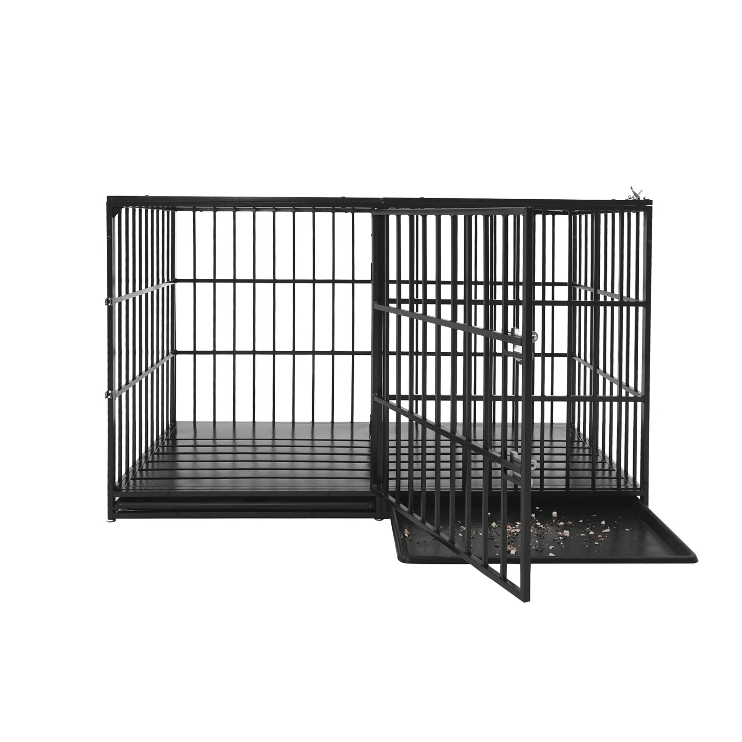 61" Extra Large Heavy Duty Dog Crate Dog cage Strong Metal Dog Kennels and Pens Crates for Large Dogs image 12