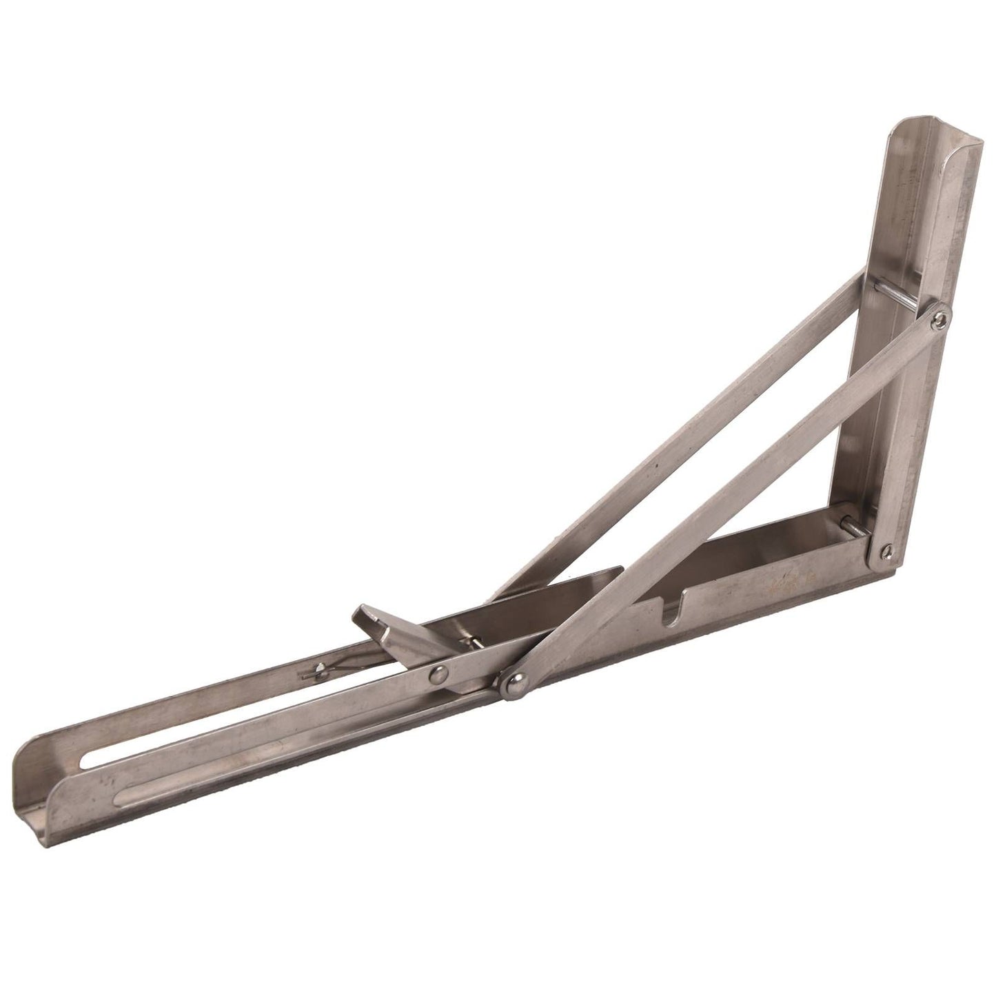 12" Folding Shelf Brackets Heavy Duty Stainless Steel Collapsible Shelf Bracket for Table Work Bench Space Saving DIY Wa image 9