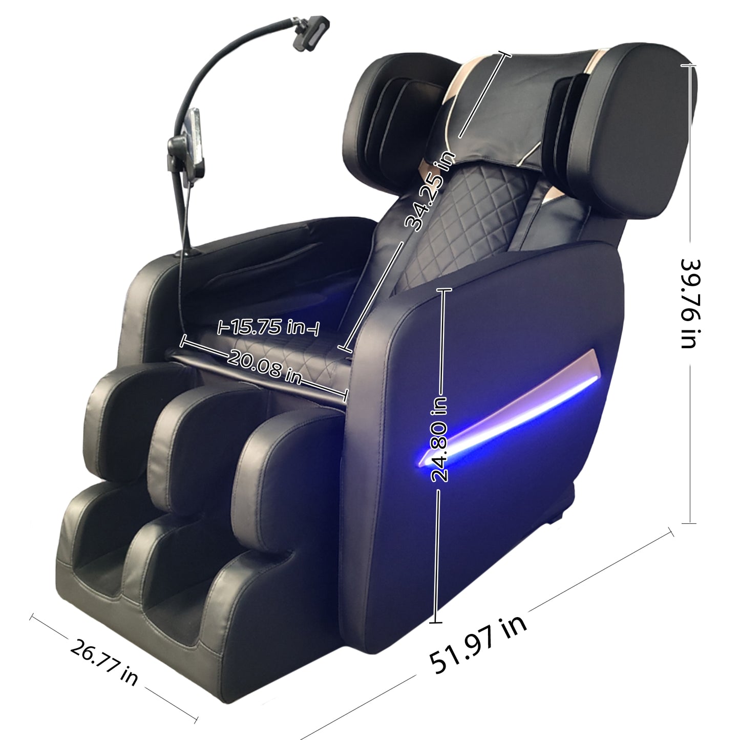 Massage Chair Recliner with Zero Gravity with Full Body Air Pressure image 8