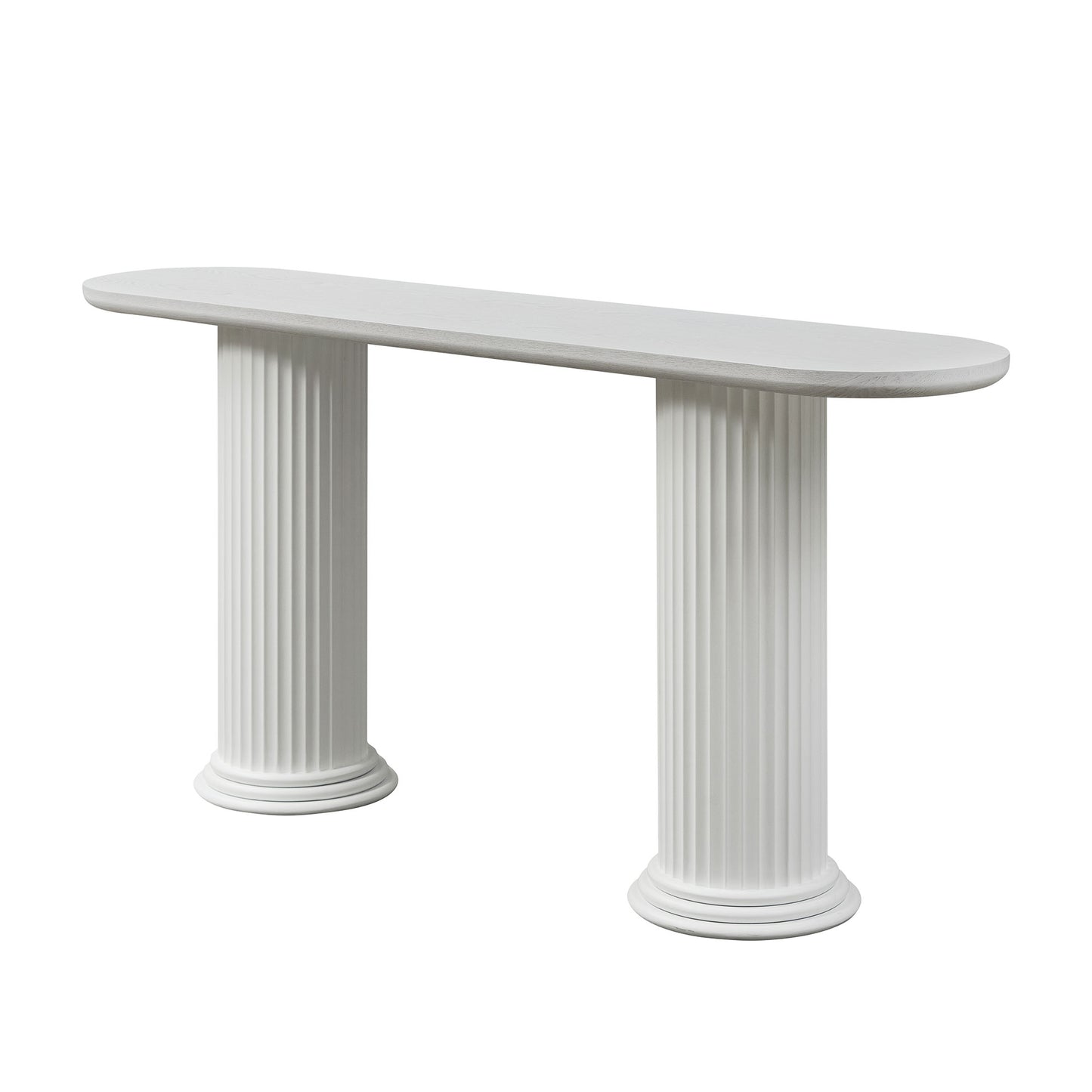 62.99 inch Modern Design Console Table with Roman-style Legs,MDF Entryway Table with Wood Venner for Living Room,Hallway image 3