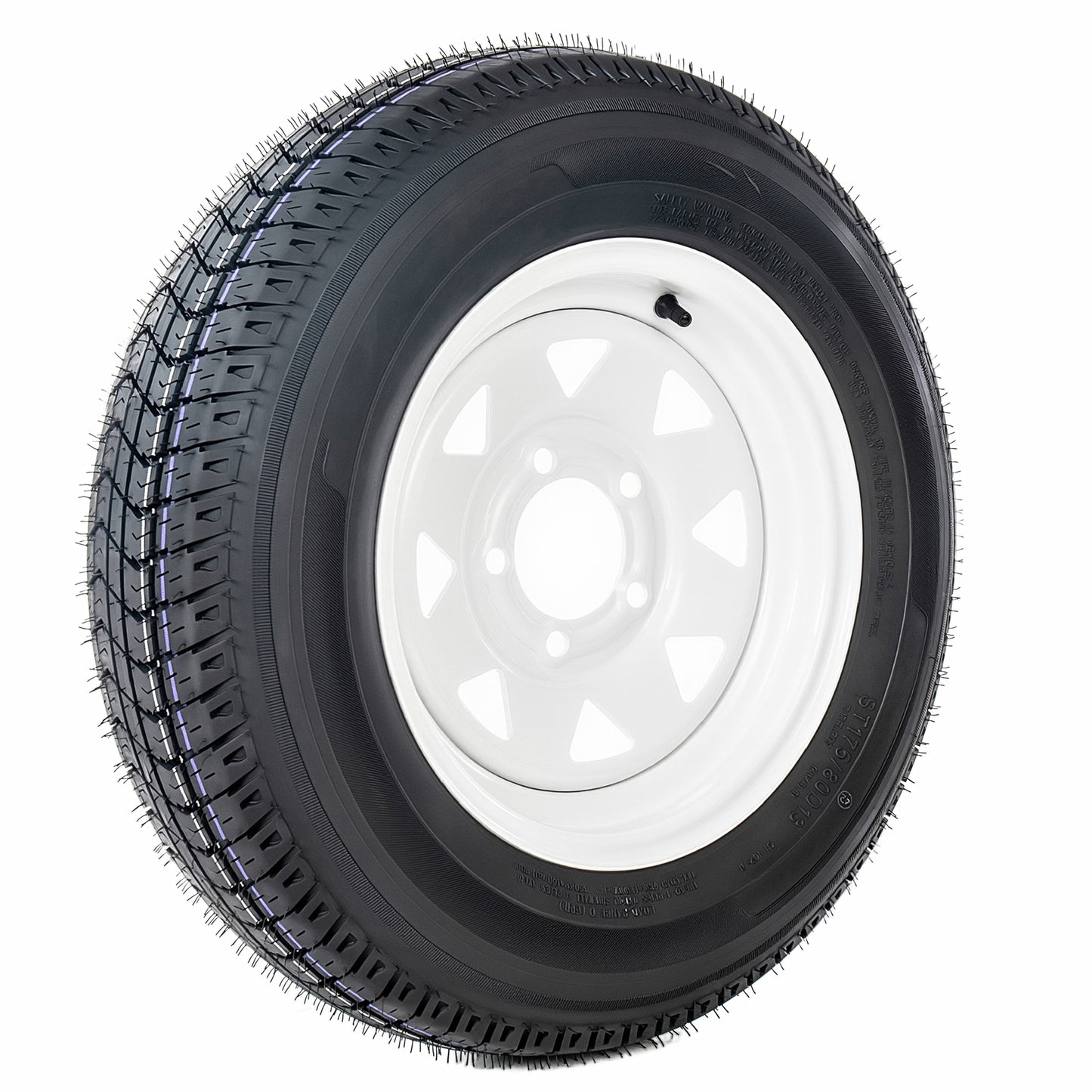 Set of 2 ST175/80D13 Trailer Tires and Wheel Assembly, DOT Approved- Highway Legal,6-Ply Heavy Duty, 13" Rim, 5 Lug on 4.5" PCD, 3.99" Center Bore, 1360 lbs Capacity for Boat, Utility, or Lawn Trailer image 12