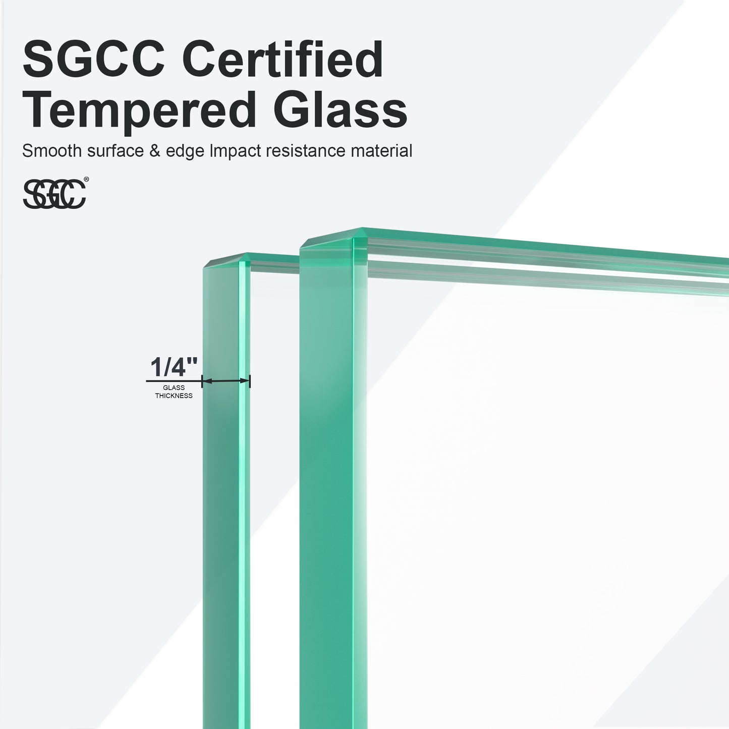 (NEW) 56"-60"W*72" H Semi-Frameless Double Sliding Shower Door, Bypass Shower Door, 1/4" (6mm) Thick SGCC Tempered Glass Door, Chrome image 12