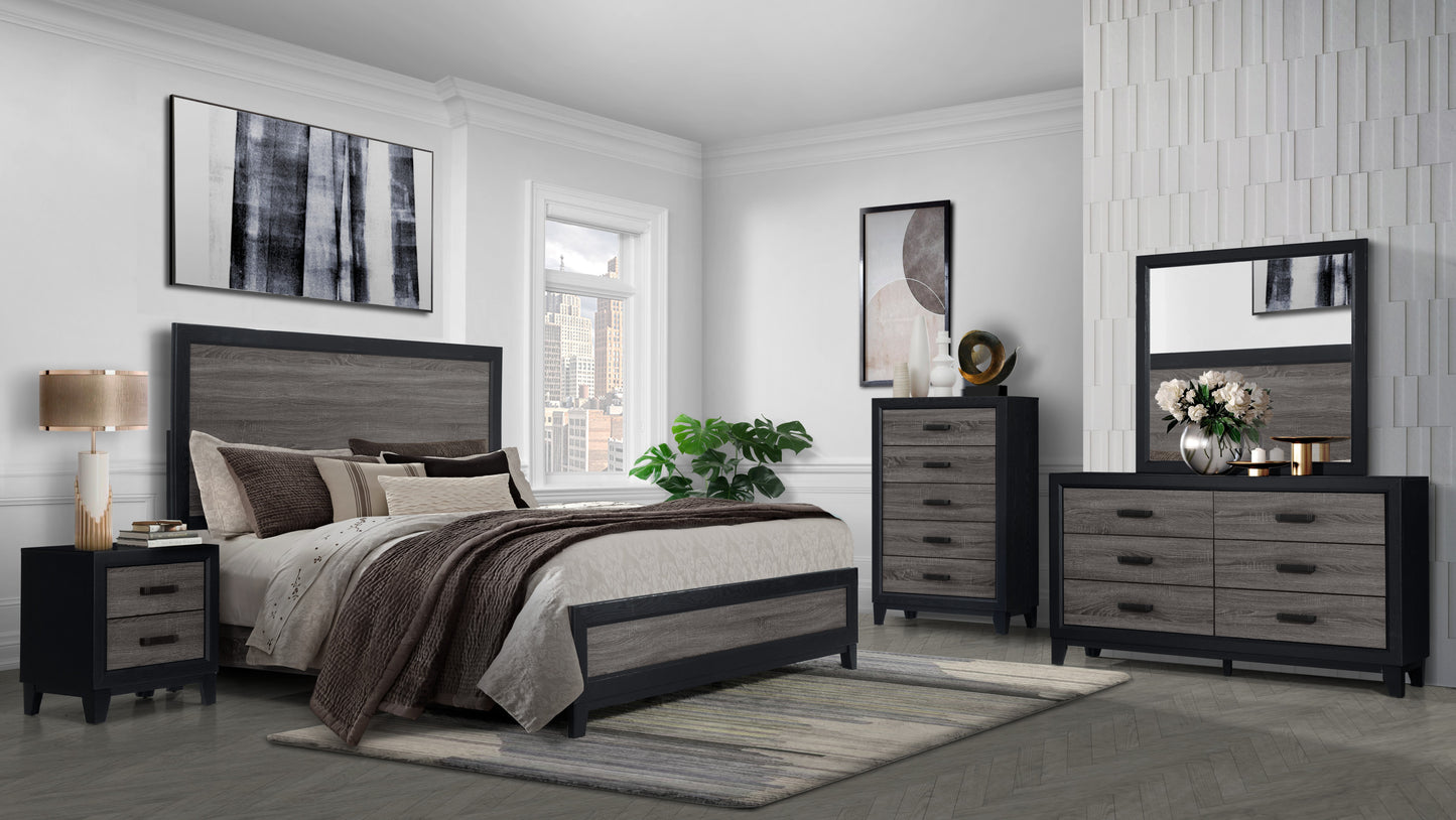 SOLUTO GREY AND BLACK NIGHTSTAND image 5