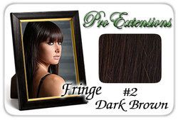 #2 Dark Brown Pro Fringe Clip In Bangs image 1