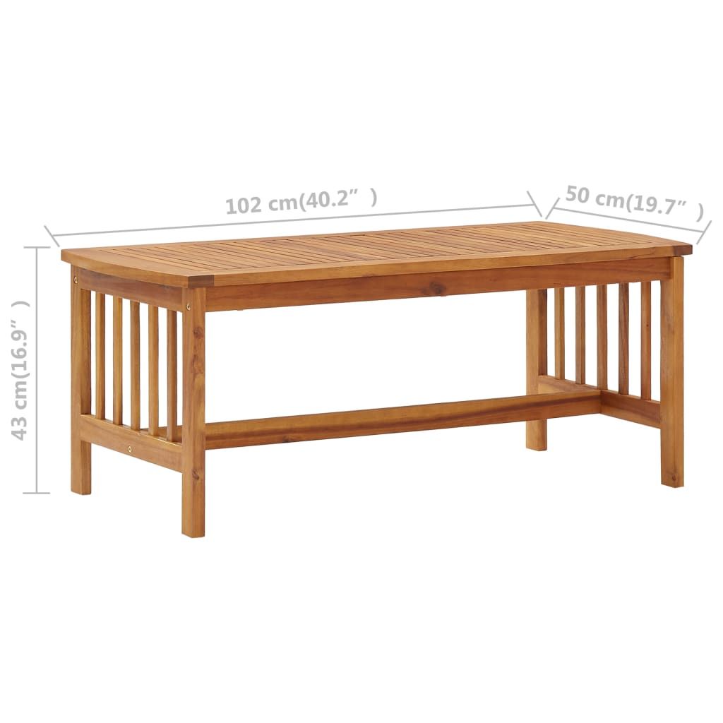 2 Piece Patio Lounge Set with Cushions Solid Acacia Wood image 10