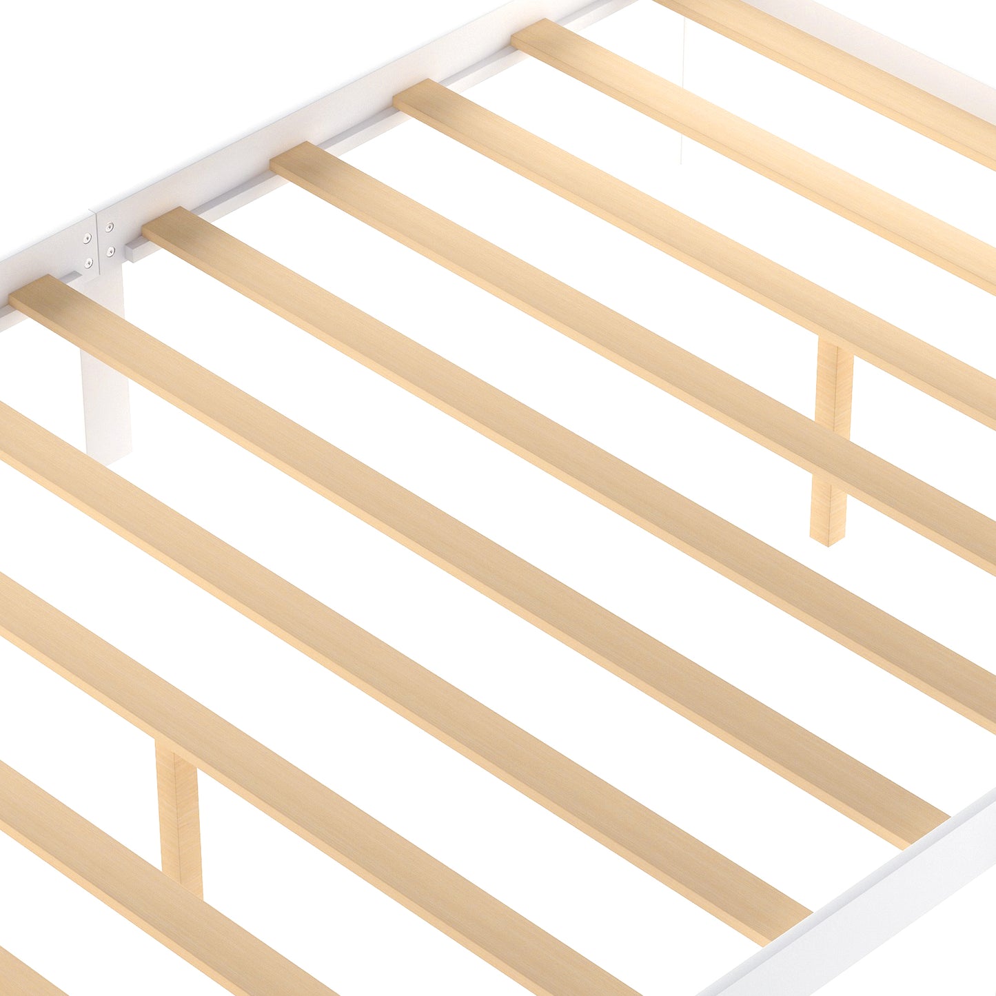 Full Size Platform Bed with Under-bed Drawers, White image 12