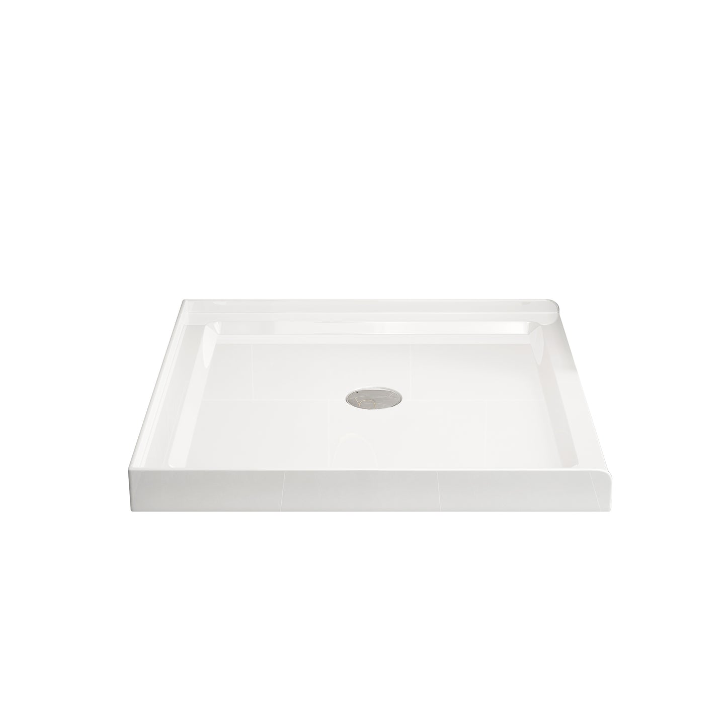 Goodyo 36x36 in Shower Base, Centered Drain Single-Threshold Shower Pan, White image 8