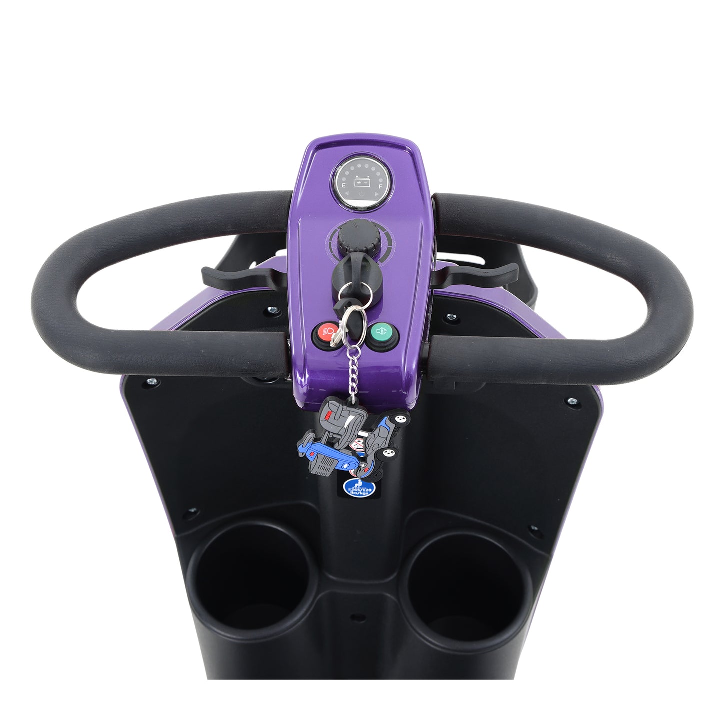 MAX PLUS DARK PURPLE 4 Wheels Outdoor Compact Mobility Scooter with 2pcs*20AH Lead acid Battery, 16 Miles, Cup Holders & USB charger Port image 11