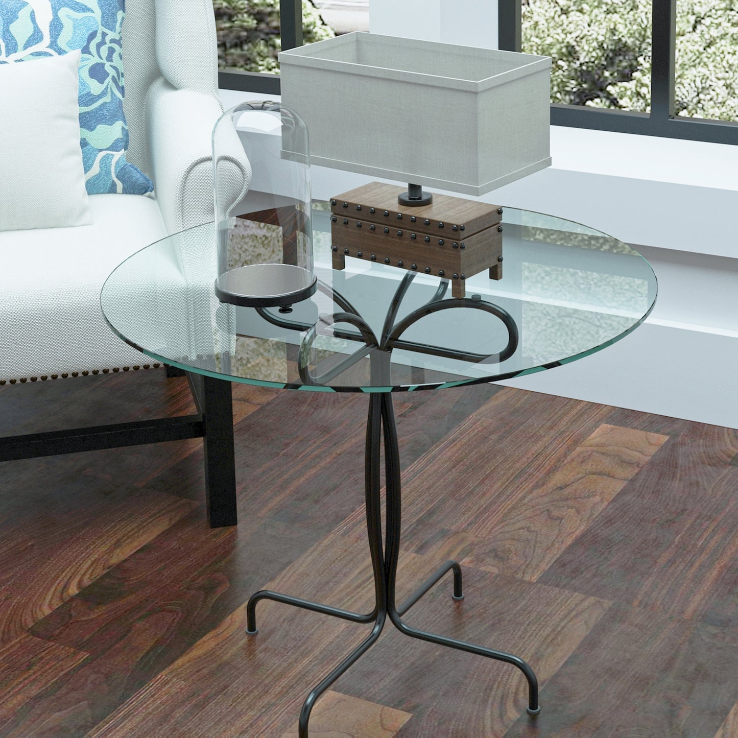 24" Inch Round Tempered Glass Table Top Clear Glass 1/4" Inch Thick Flat Polished Edge image 8