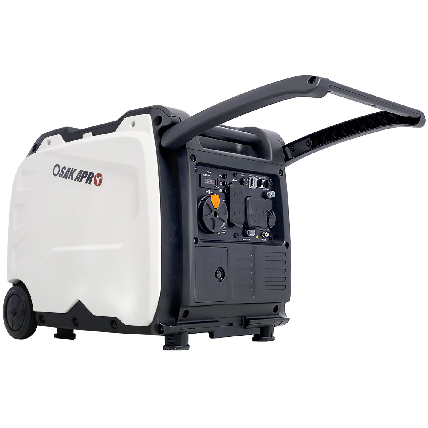 Super quiet Inverter Generator 4500w portable generator electric start, foldable handle with wheel,212cc 4 stroke EPA compliant image 1