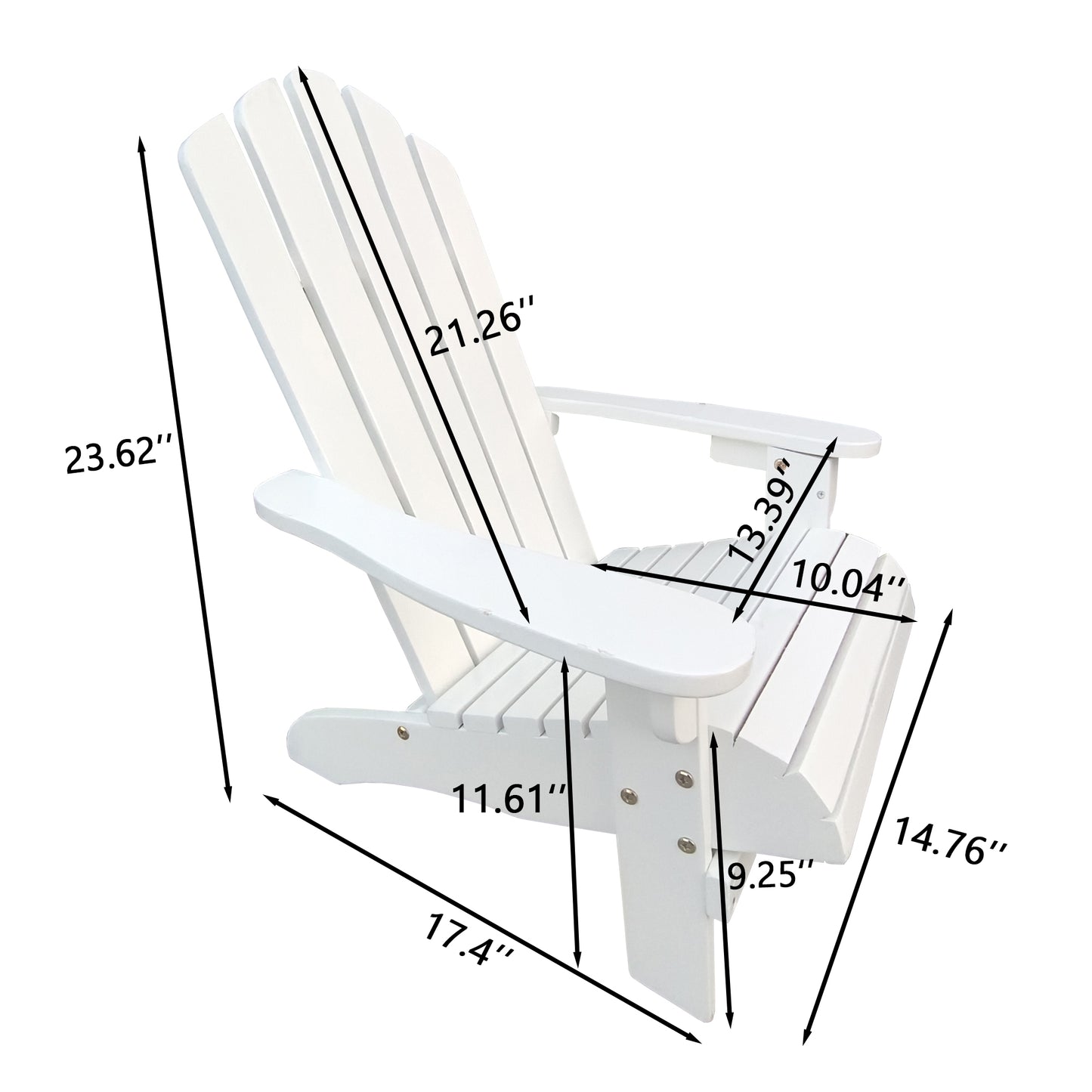Outdoor or indoor Wood children Adirondack chair,white image 7