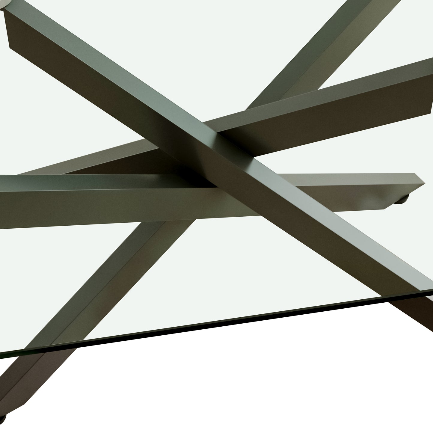 39.37" Rectangular Clear Tempered Glass Coffee Table,Stylish Design with Black Metal Legs, Coffee Table for Living Room image 12
