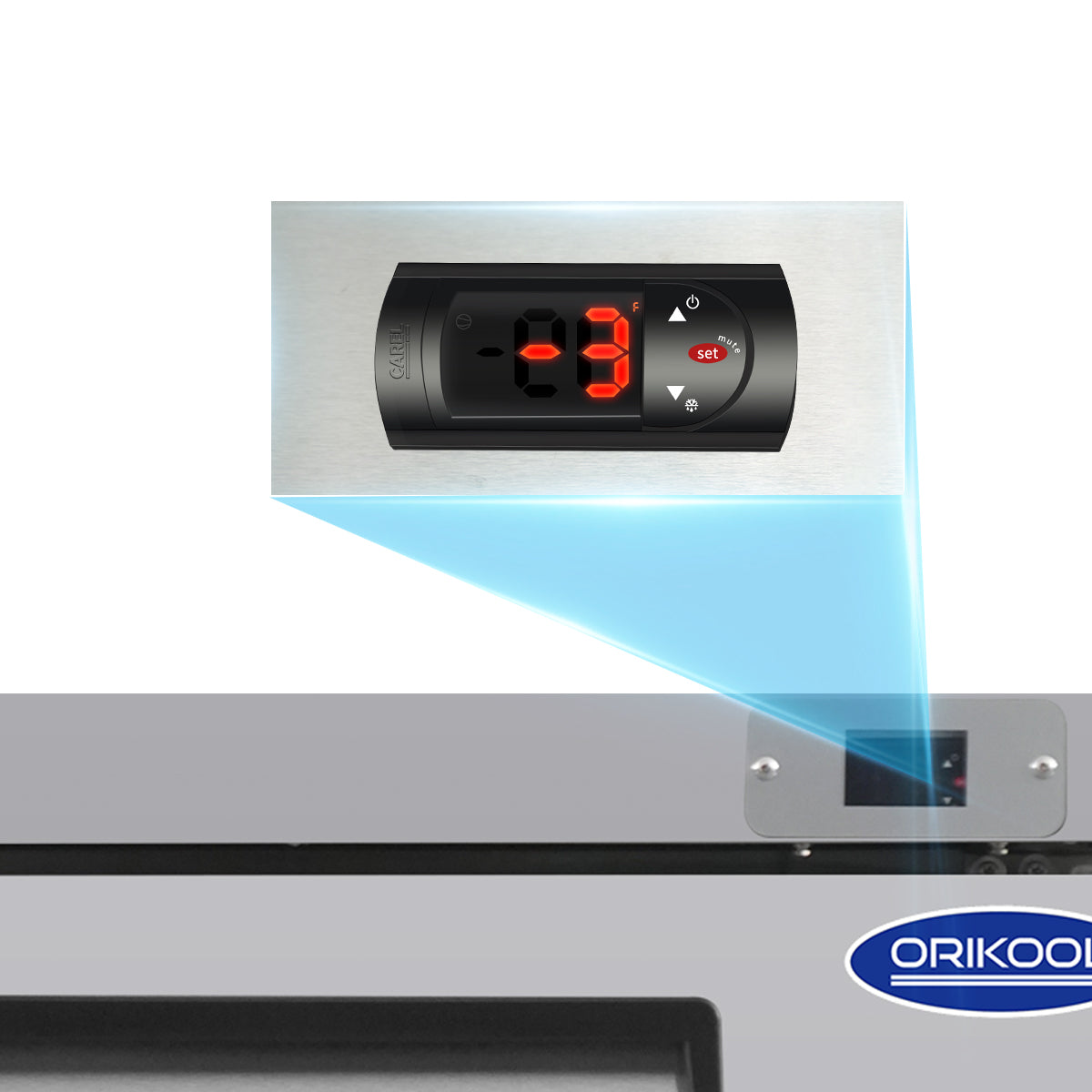 ORIKOOL 60" Commercial Under Counter Freezer 2 Door 18.5 Cu.ft Undercounter Work Top Freezers ETL Approved image 7