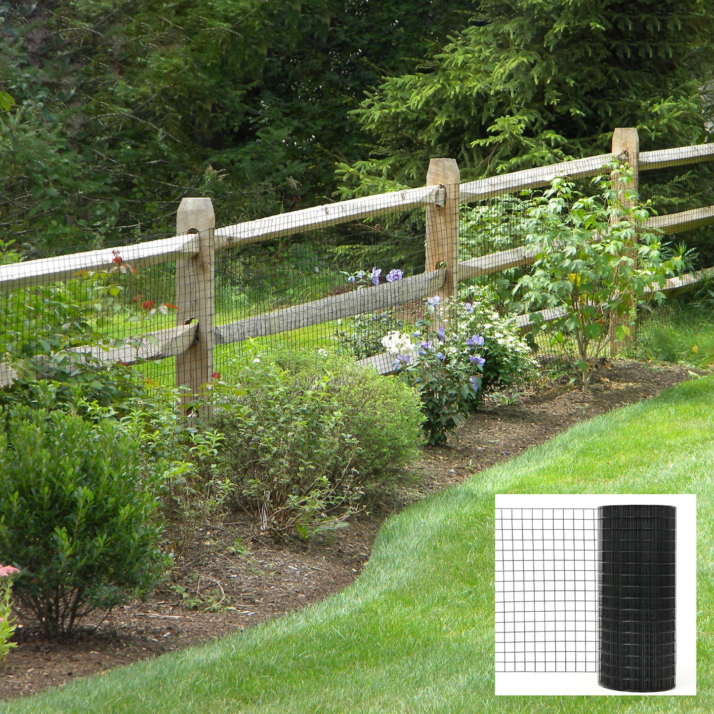 36 inch×100 ft Black Vinyl Coated Hardware Cloth, 21 Gauge 1/4 inch Black PVC Hardware Cloth, Black Welded Wire Fence Supports Poultry-Netting Cage-Home Improvement and Chicken Coop image 9
