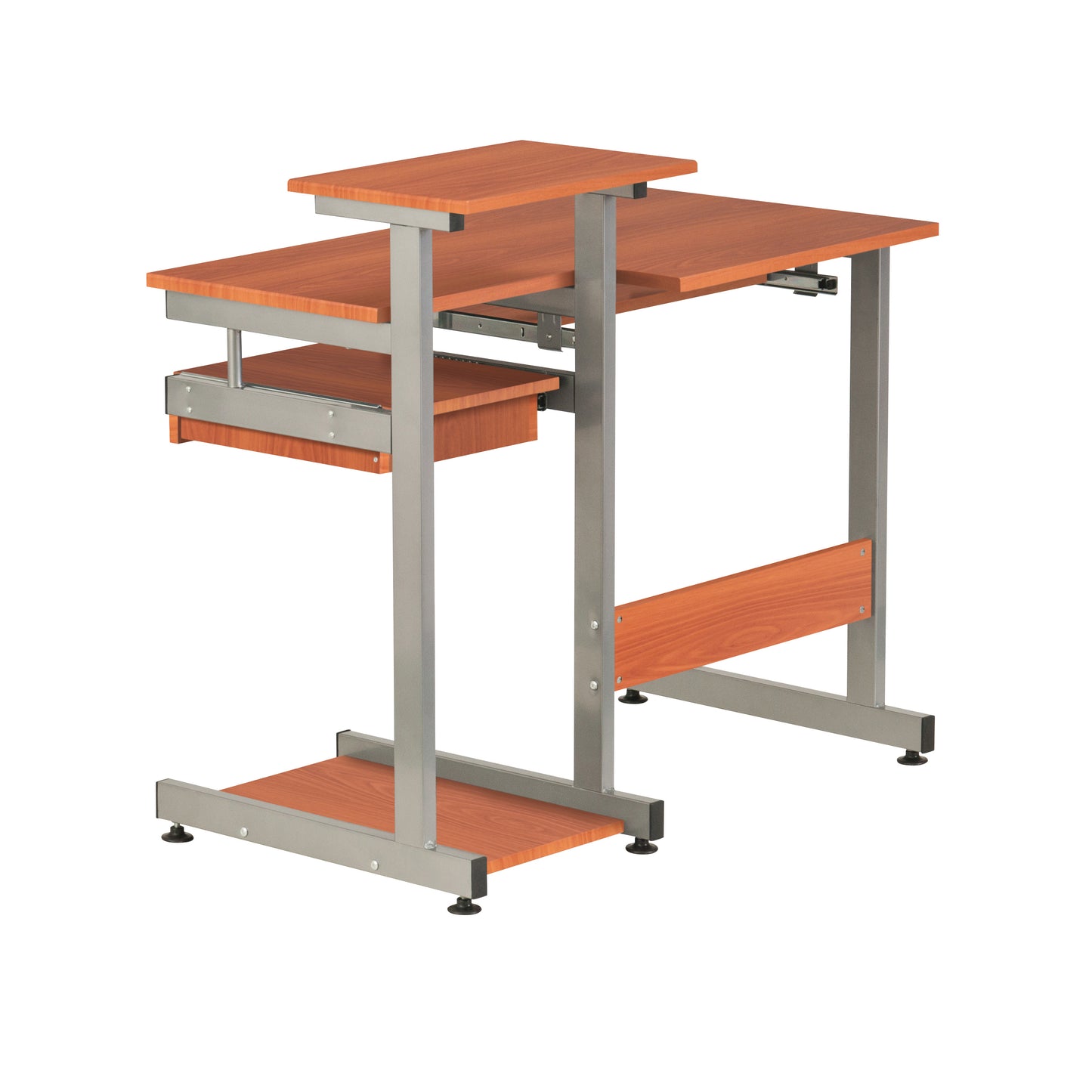 Techni Mobili Complete Computer Workstation Desk, Woodgrain image 10