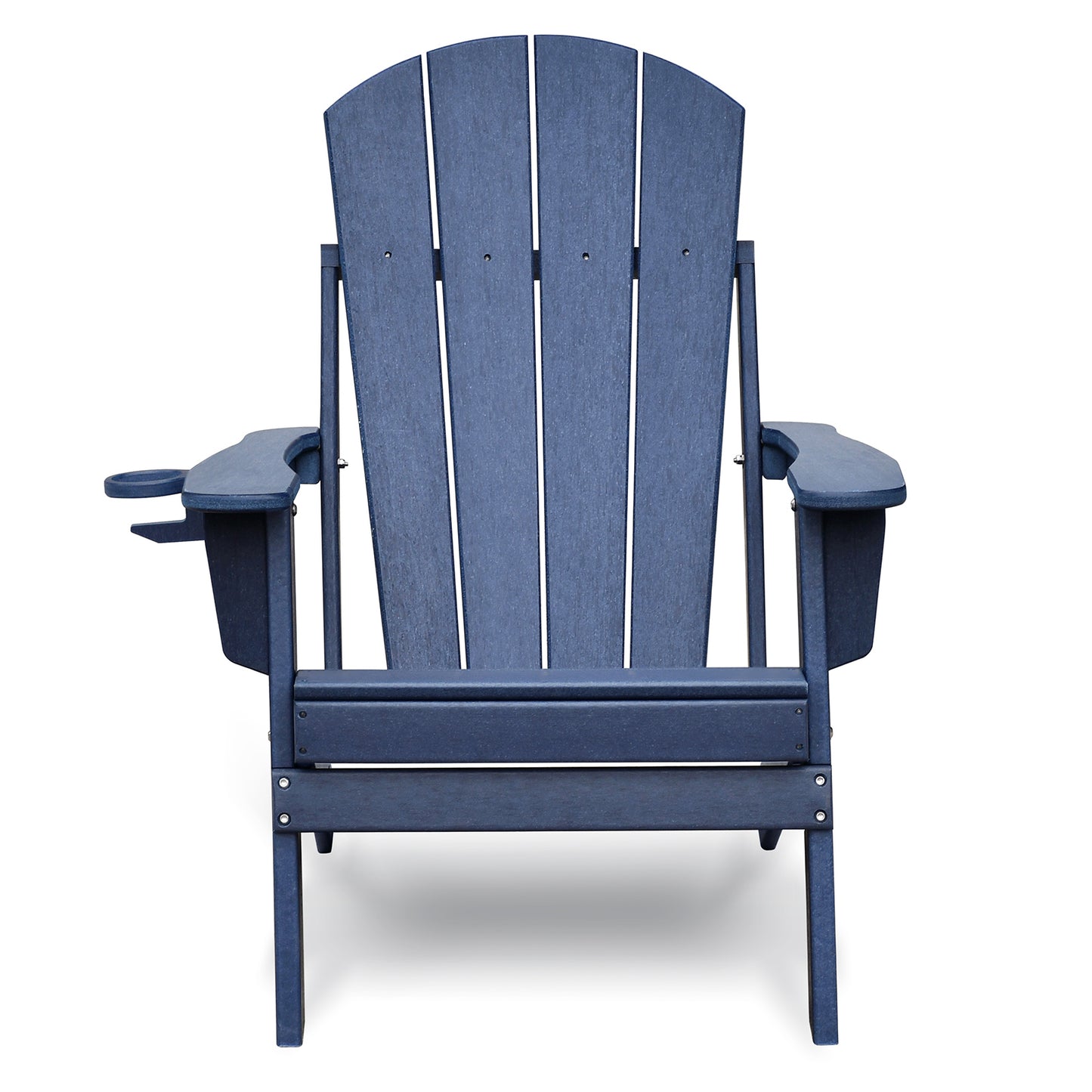 Folding Outdoor Adirondack Chair Set of 2 and Table Set,HDPE All-weather Folding Fire Pit Chair, Ergonomic Design Patio Lawn Chair for Outside Deck Garden Backyardf Balcony, Navy Blue image 12
