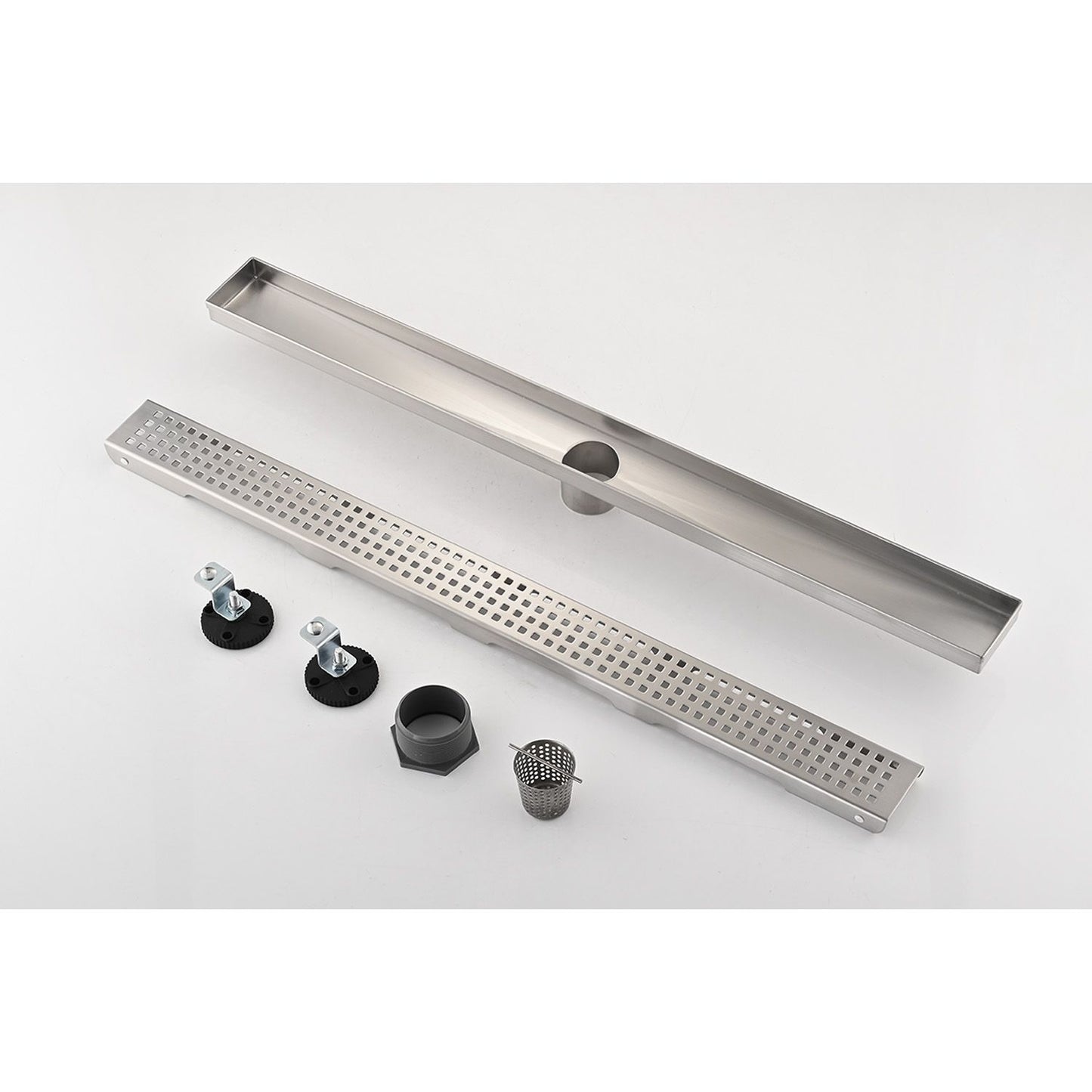 24 Inches Linear Shower Drain, Included Hair Strainer and Leveling Feet image 9