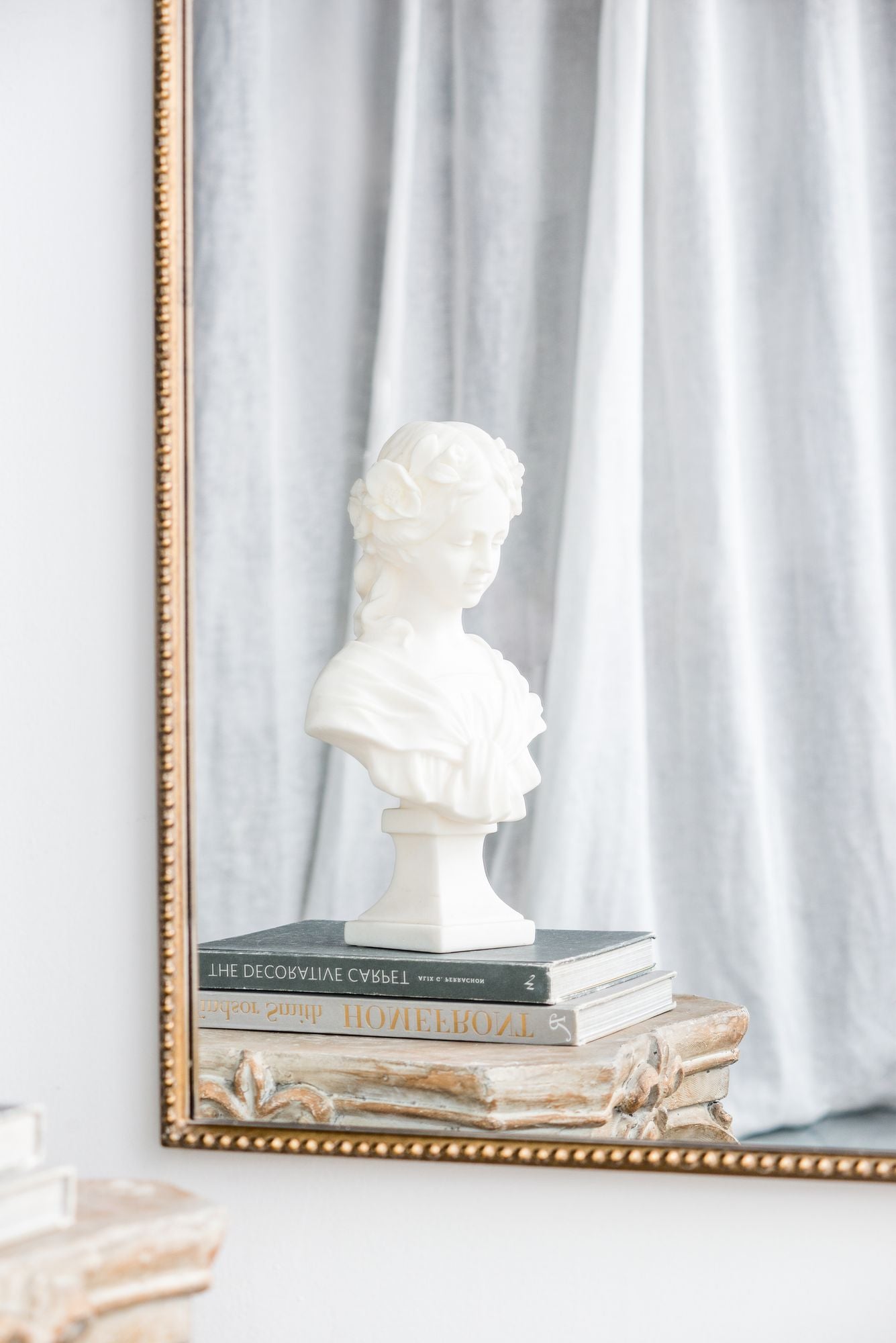 24" x 42" Gold Arch Mirror, Baroque Inspired Wall Decor for Bathroom Bedroom Living Room image 13