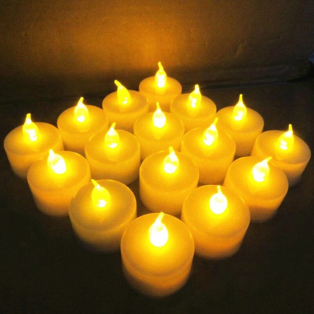 240x LED Tea Lights Candles Battery Operated Flickering Flameless Realistic Tealight image 1