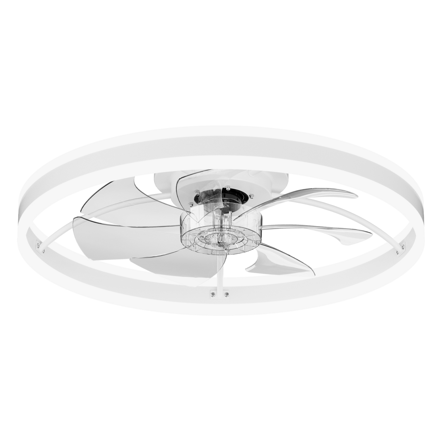 23.6 Inch Ceiling Fan with Light, Quiet DC Motor, Dimmable 3-Color Temperature 3000K-6500K, APP & Remote Control, With Timing image 9