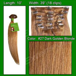 #27 Dark Golden Blonde - 10 inch image 1