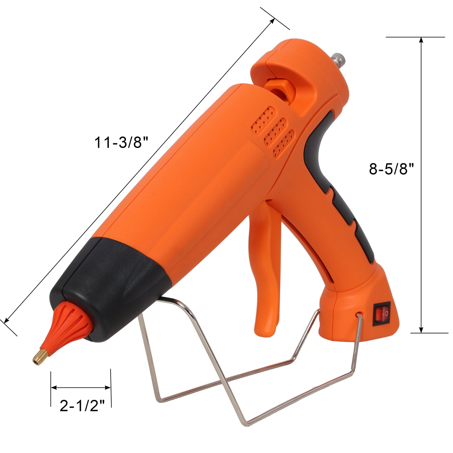 550W Hot Glue Gun, Professional Glue Gun with 4 Replacement Nozzles, DIY Craft Repair Thermo Tool with 24Pcs Highly Viscous Glue Sticks image 9