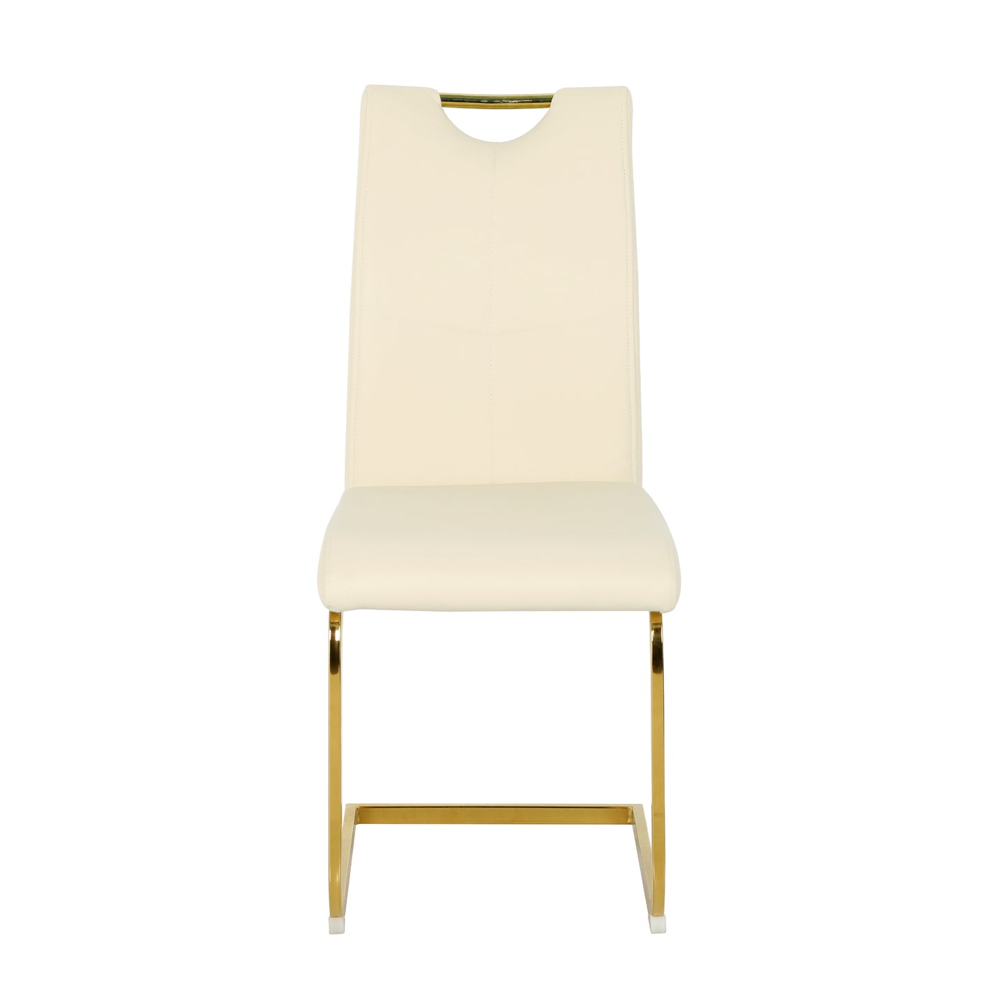 Modern PU dining chair Living room chair Upholstered chair, gold metal chair leg design, kitchen, living room, bedroom, dining room side chair (Set of 2) image 10