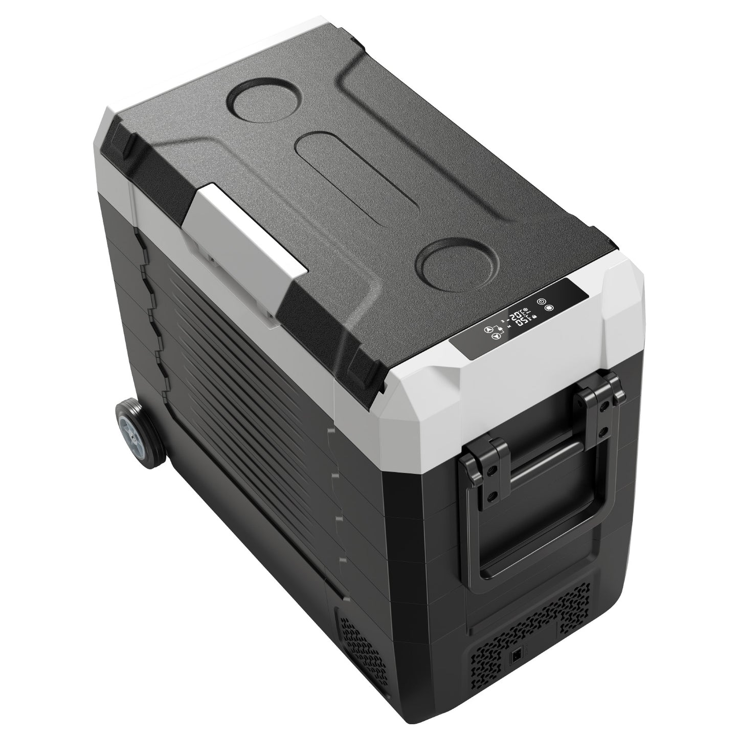 Car Refrigerator, DC 12/24V AC100-240V Compressor Electric Cooler, -4°F to 68°F Truck Refrigerator with APP Control, Wheels & Dual Zone, 58 QT Cars Cooler for RVs, Boats, Camping, Fishing image 12