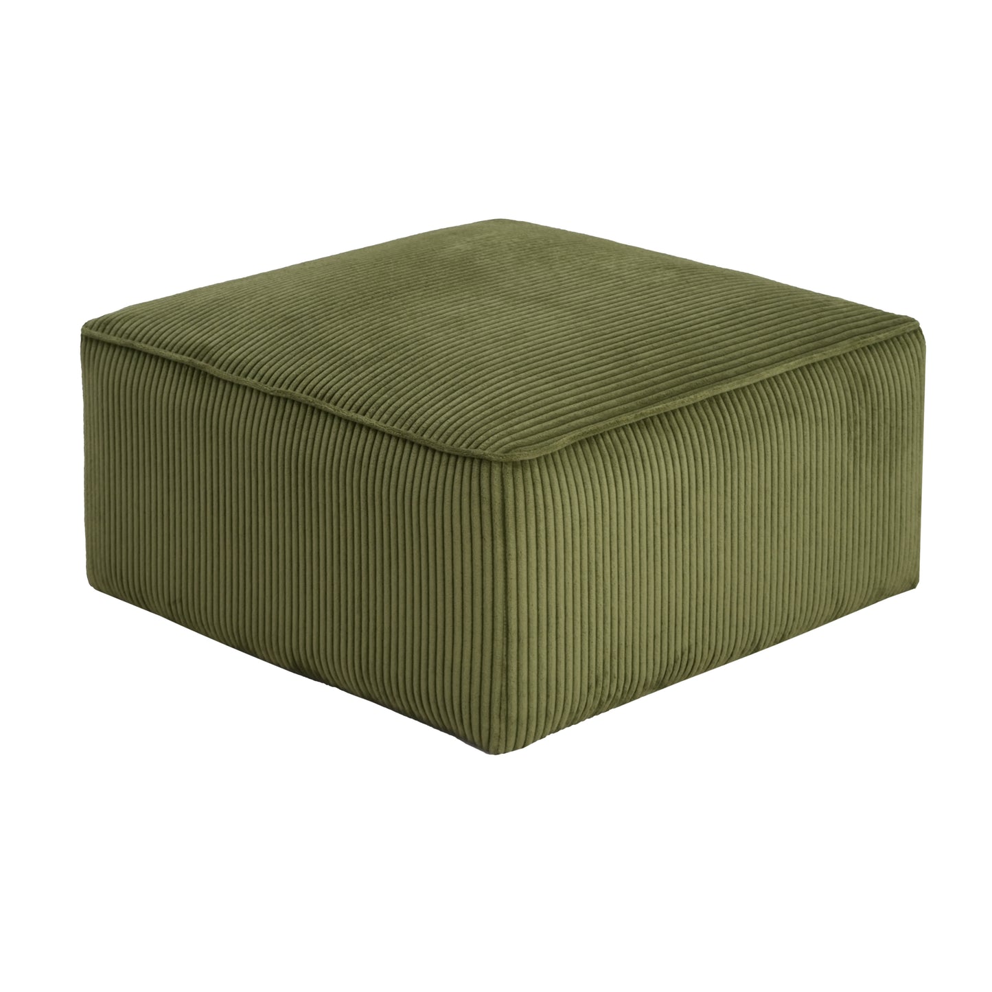 Upholstered Square Ottoman, Olive Green, Corduroy (old sku N757P180768V) image 12