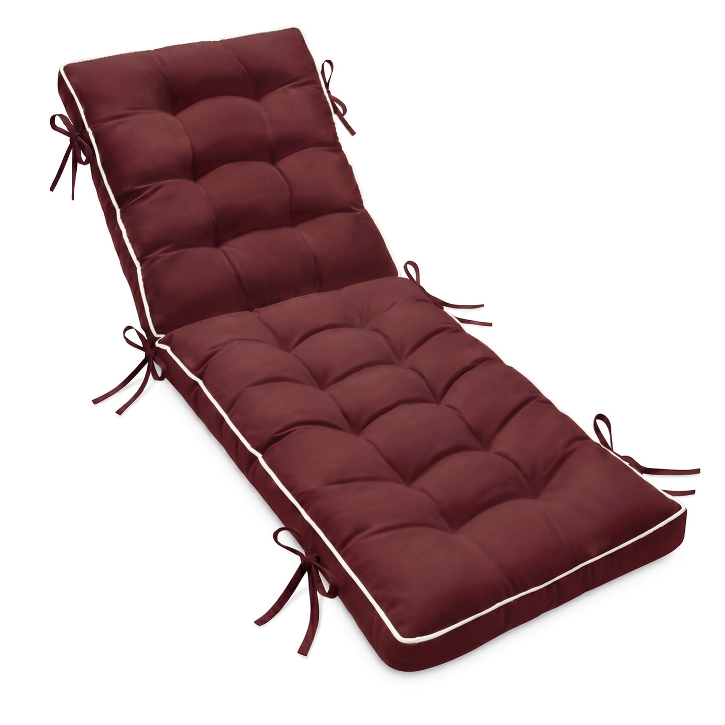 2 Pack 72x21 Inch Folding Chaise Lounge Cushion Quick Dry - Outdoor Sun Lounger Seat Pad with Shredded Foam for Patio Furniture, Deck Chairs, Poolside image 12