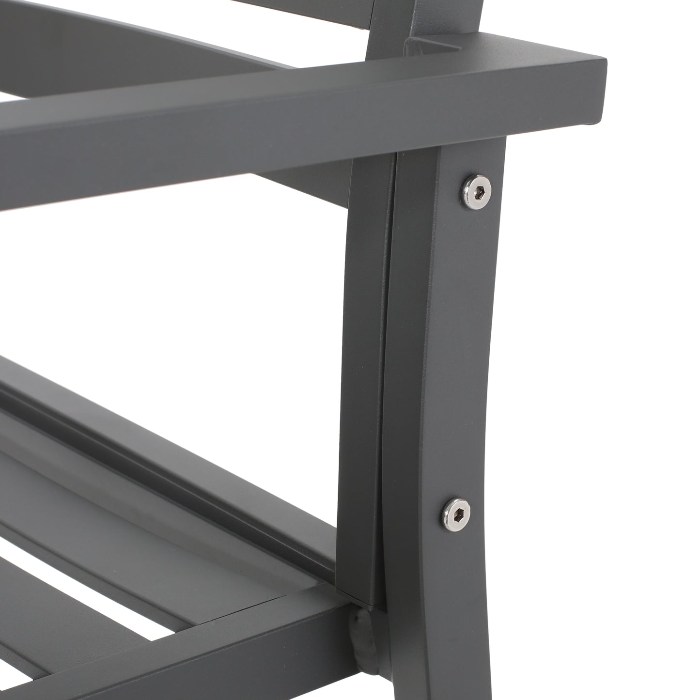 Outdoor Modern Aluminum Dining Chair (Set of 2), Gun Metal Gray image 12