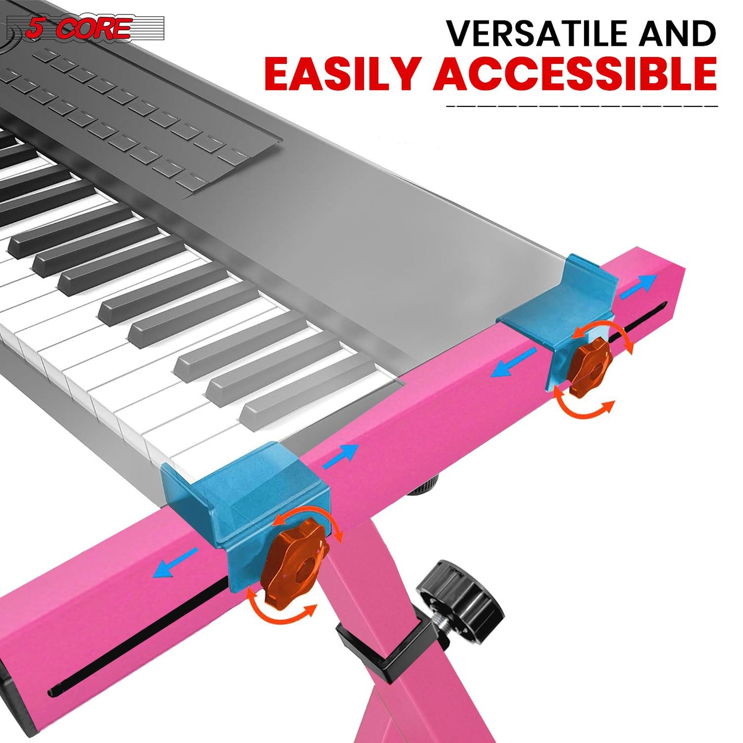 5 CORE Keyboard Stand Riser Z Style Height Width Adjustable Portable Heavy Duty Music Stands Holder for Kids and Adults image 9
