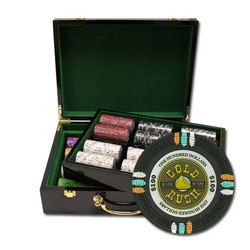 500Ct Custom Claysmith "Gold Rush" Chip Set in Hi Gloss Case image 1