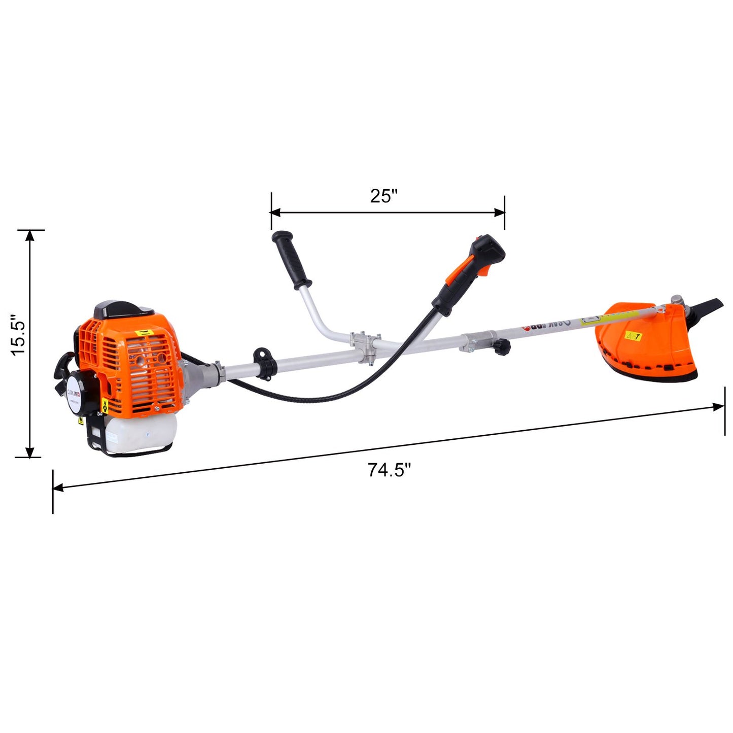 52cc Weed Eater/Wacker Gas Powered, 2 in 1 String Trimme,with 10'' Brush Cutter,Rubber Handle & Shoulder Strap Included image 20