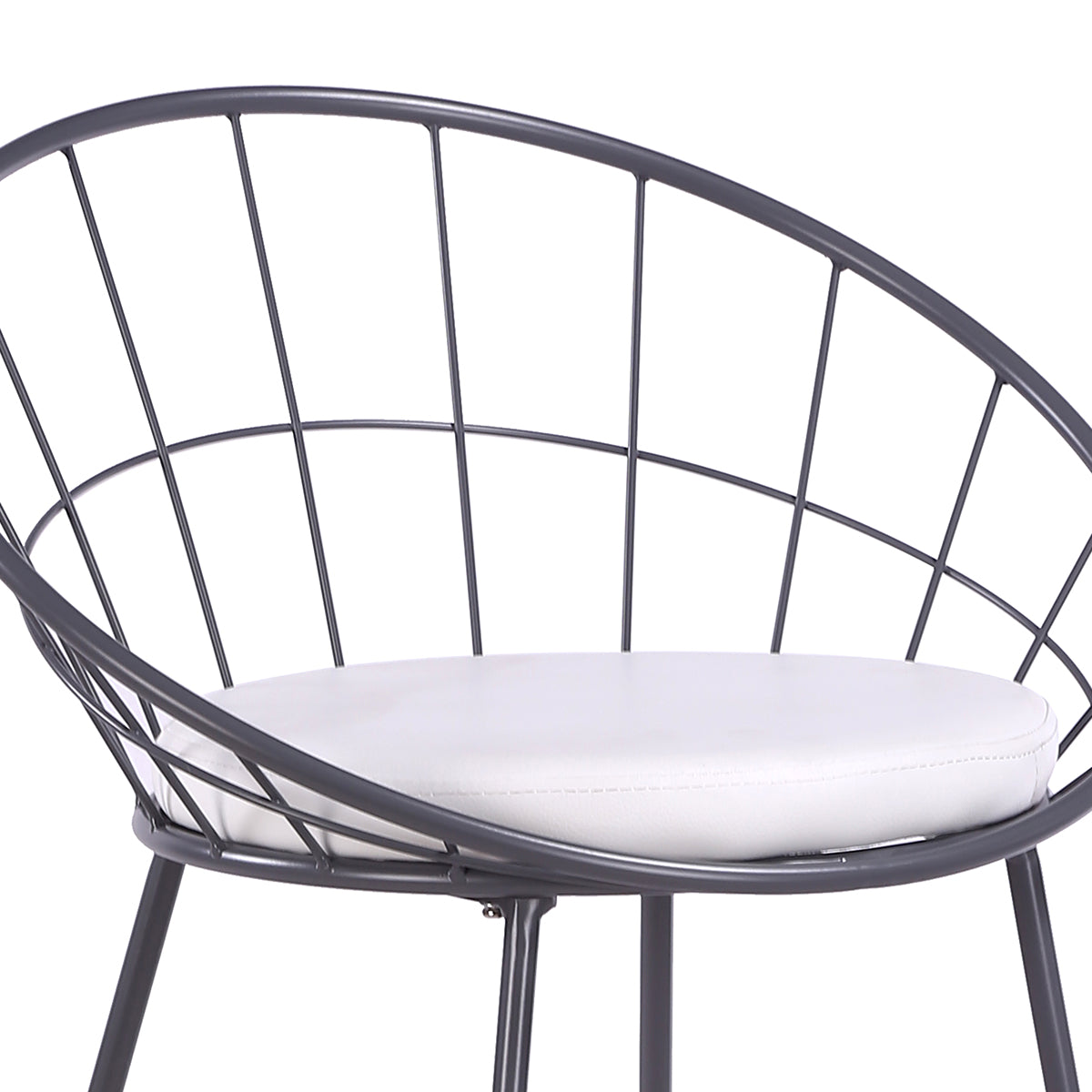 2Pcs Modern Nordic Counter Height Bar Stools, 29.5" Seat Height Industrial Bar Chairs with Curved Hollow Metal Frame Backrest, Padded Faux Leather Seat,Assembly Needed image 10