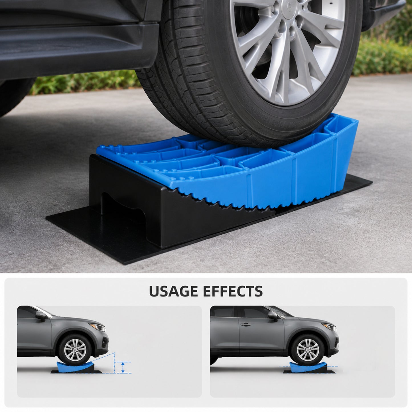 RV Leveling Blocks Kit - 8-Piece Curved RV Wheel Levelers with Chocks, Rubber Mats & Storage Bag, Camper Stabilizer Leveling System for Travel Trailer, Motorhome, Camper image 12