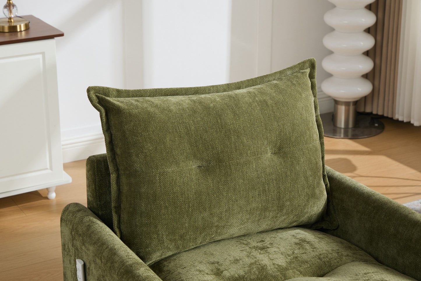UNITED WE WIN Swivel Barrel Chair - Mid Century Modern Chair, Thick Padded Arm Chair with Solid Metal Base, Comfortable Single Sofa Chair, Swivel Accent Chair for Living Room Bedroom image 12