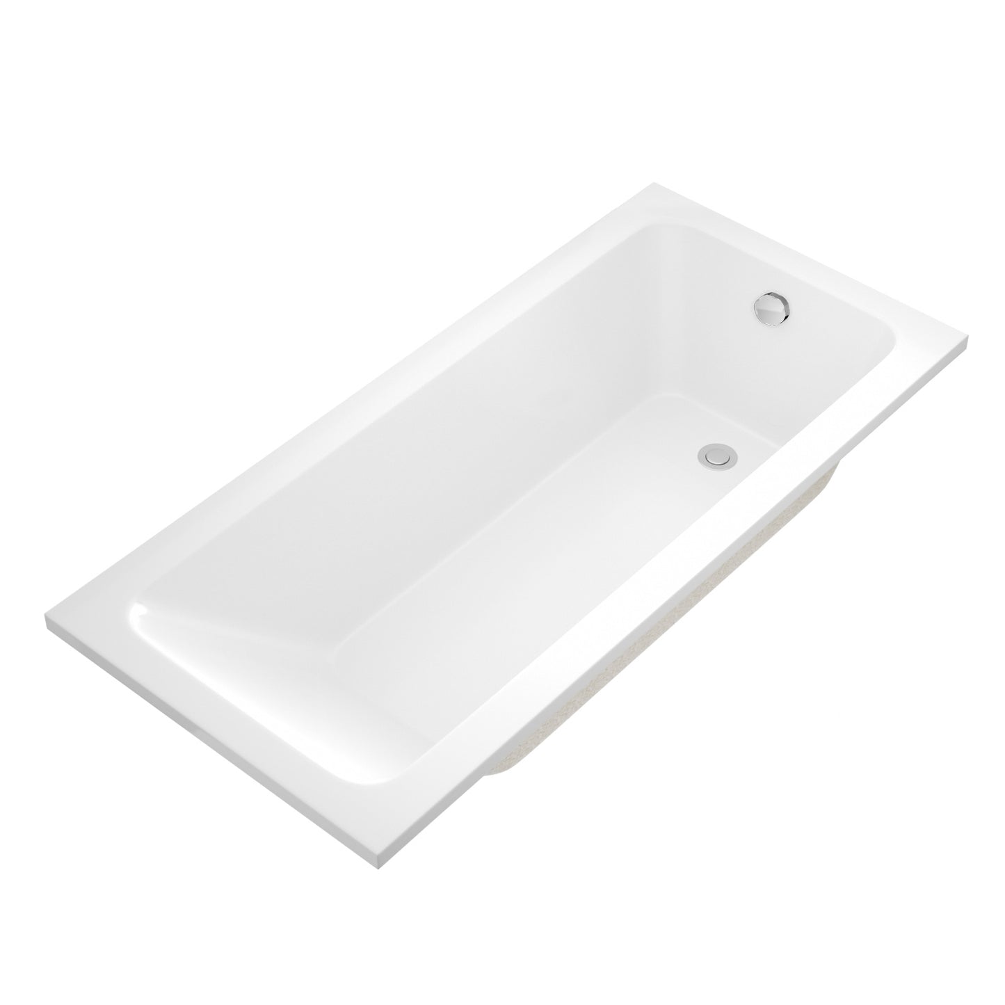 66-inch Acrylic Built-in Soaking Tub - Glossy White, Built-in Design, Chrome Hand-Twist Drain with Left/Right Installation Option image 12
