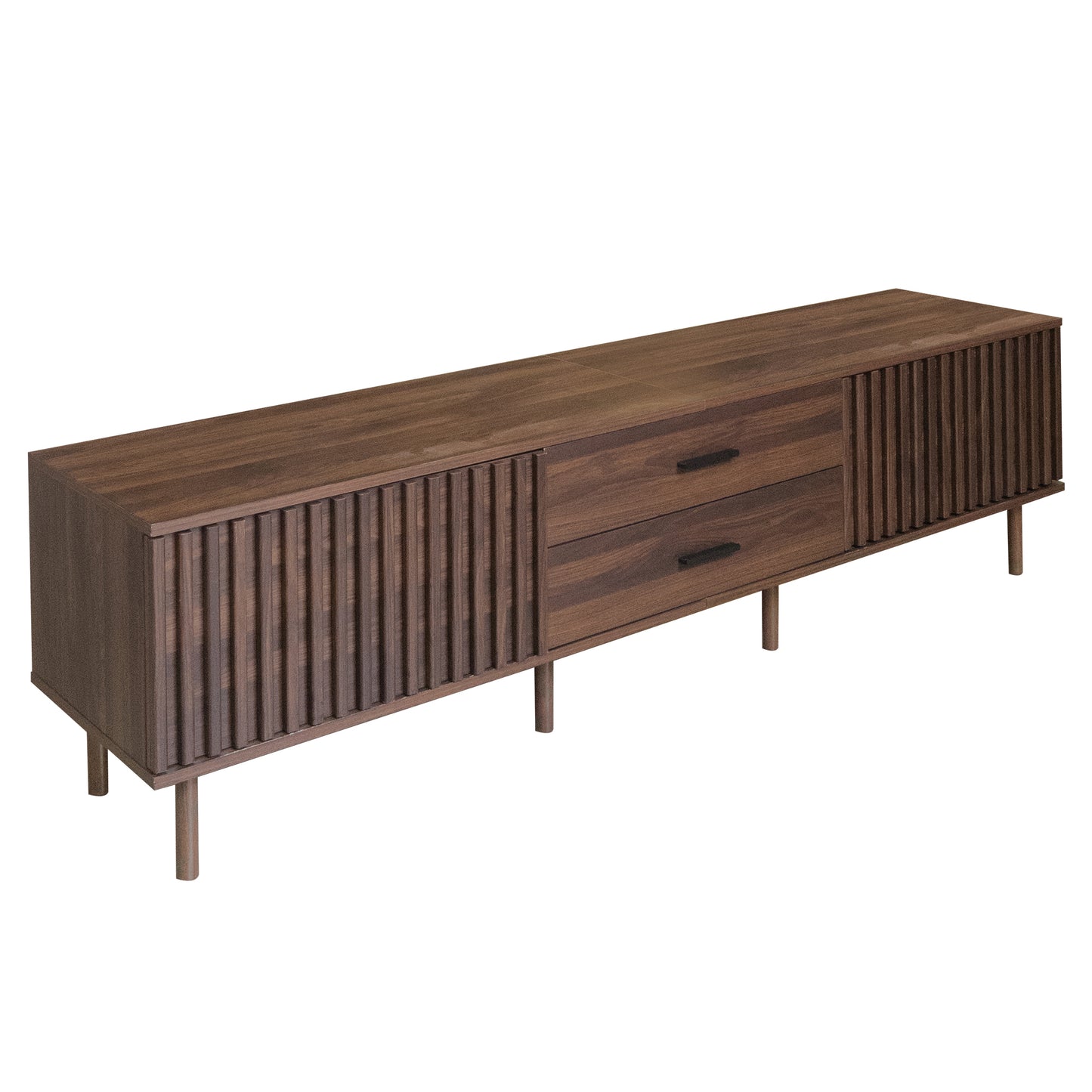 70inch Modern TV Stand for TVs up to 80 inches for Living Room, Media Entertainment Center with Ample Storage & Solid-Wood Legs image 12