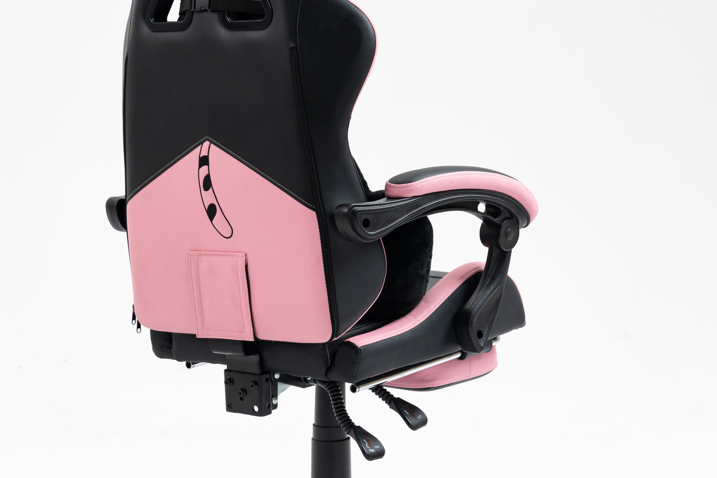 Cute Cat Gaming Chair with Paw Lumbar Cushion, PC Video Gamer Chair for Girl Teen Woman (Black) image 12