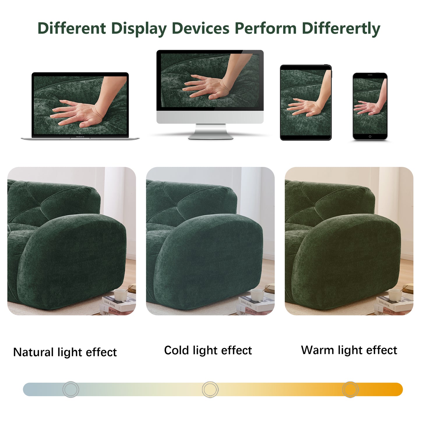 2-seater Tufted Sofa Couches With boneless Sofa,Soft Velvet Fabric,Bottom Anti-Slip Design,32D High Density Sponge,Ergonomic Design Bottom,No Assembly Required,Fits Living Rooms,Green image 12