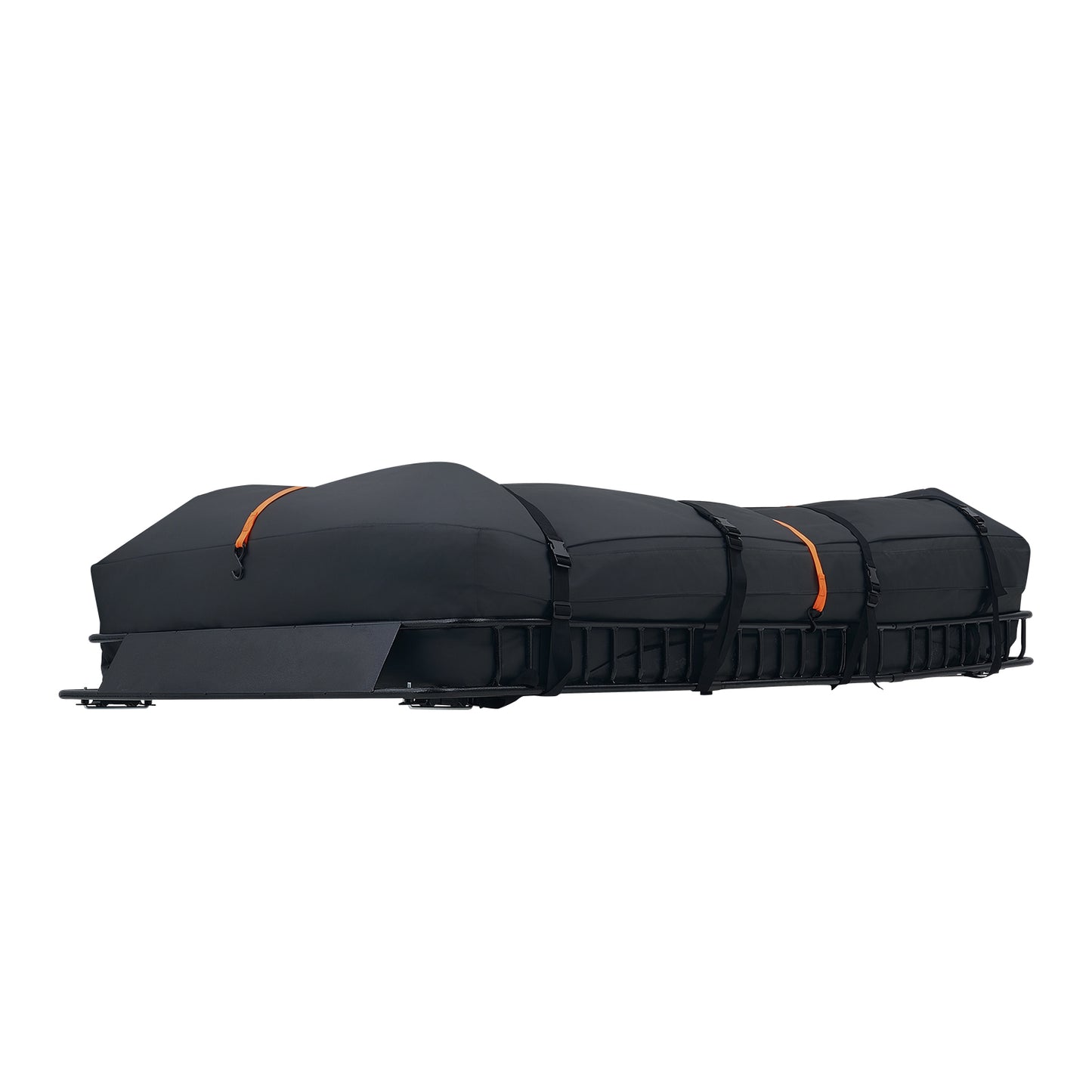 Roof Rack Cargo Basket, 90 x 50 x 6 in, Heavy Duty Roof Top Carrier Basket with Waterproof Rooftop Bag, Ratchet Straps, 250 lbs Capacity, All-Weather Car Top Luggage Holder, for SUV Truck Car image 12