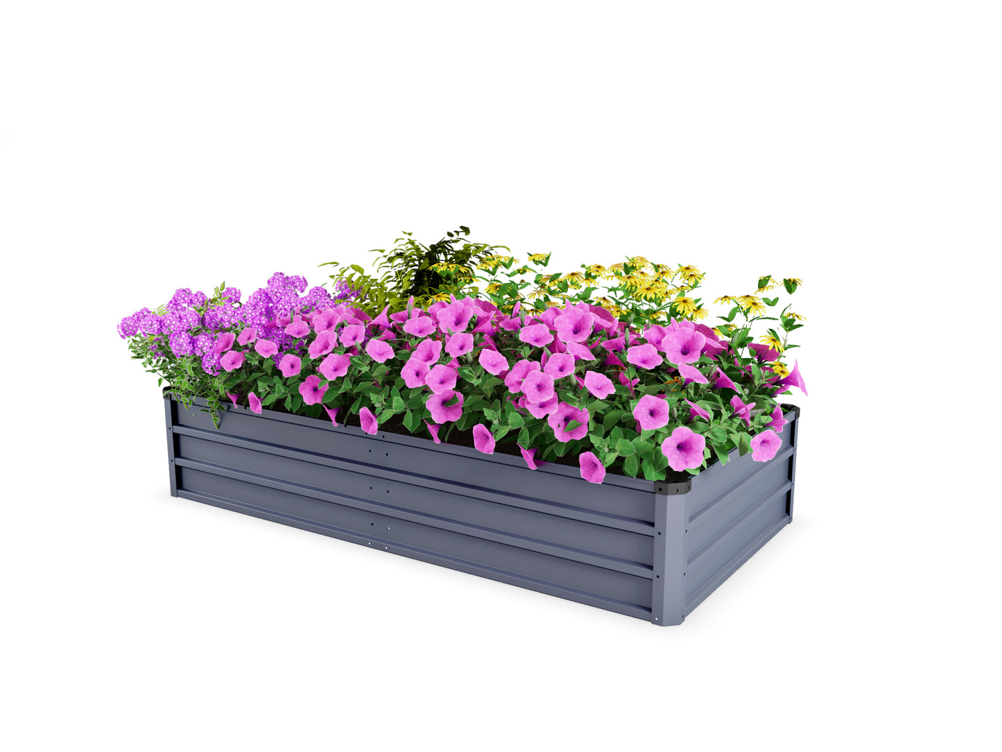 6x3x1ft 2pcs large Garden Bed Kit, Grey Galvanized Metal Outdoor Garden Boxes, Suitable for Outdoor Ground Gardens for Growing Plants, Vegetables Flowers Herb image 12