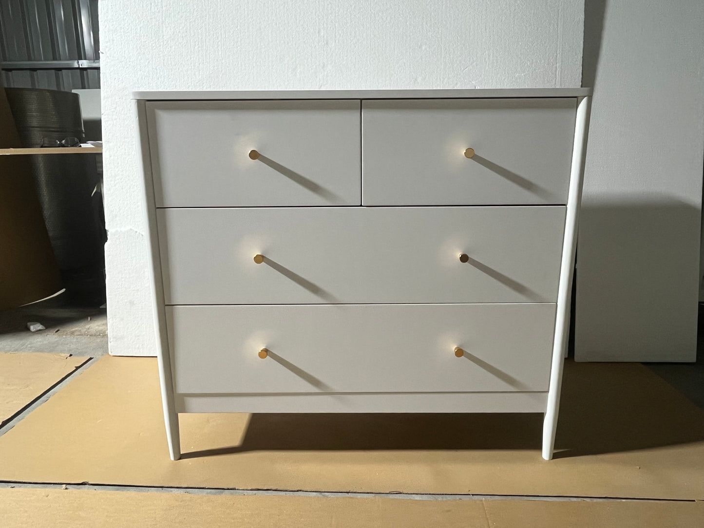 White 4-Drawer Kids Dresser, Wooden Storage Cabinet for Toddler Bedroom, Nursery, Closet, Baby Nightstand Organizer for Living Room or Apartment, 35.4" Wide image 12